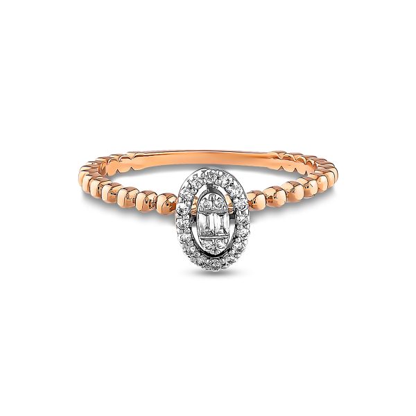 0,14 Karat Pırlanta Rose Yüzük - Görsel 2