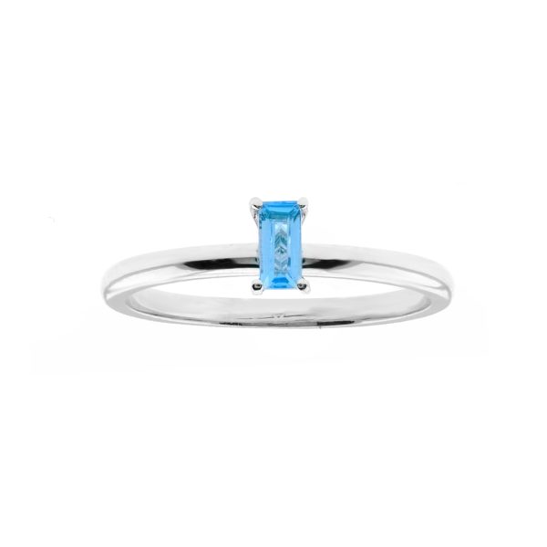 0,24 Karat Blue Topaz Yüzük