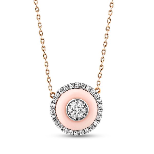 0,29 Karat Pırlanta Rose Kolye - Görsel 2