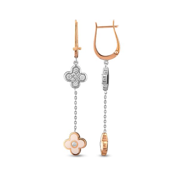 0,52 Karat Pırlanta Rose Küpe