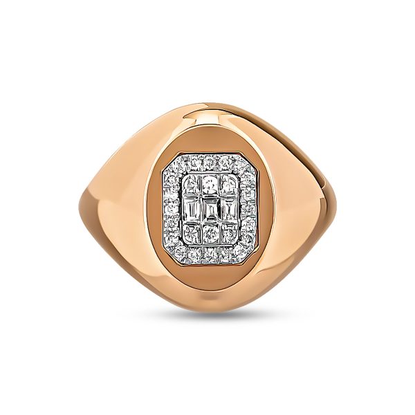 0,24 Karat Pırlanta Rose Yüzük - Görsel 2