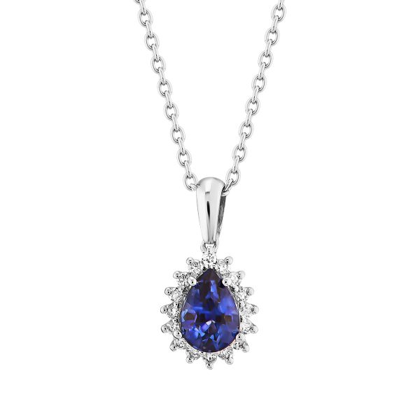 1,08 Karat Pırlanta Safir Kolye - Görsel 2