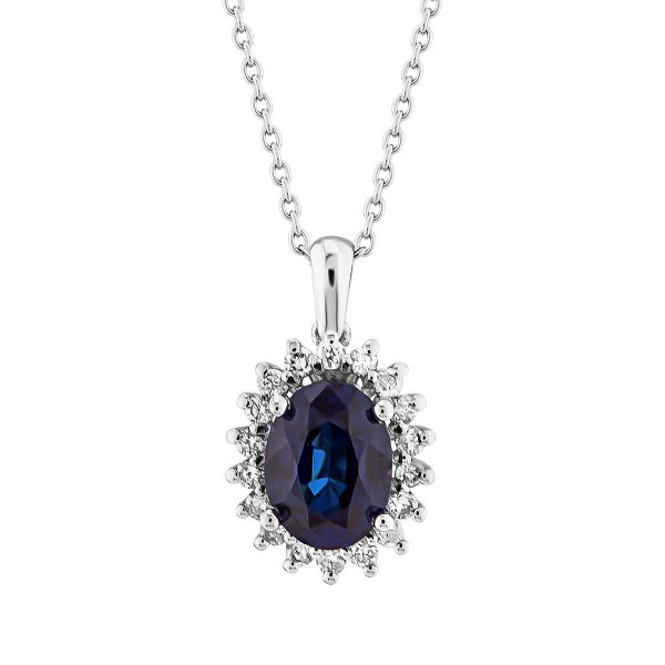 2,03 Karat Pırlanta Safir Kolye - Görsel 2