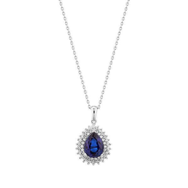 2,79 Karat Pırlanta Safir Kolye