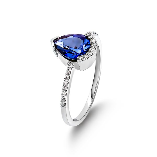 1,59 Karat Pırlanta Safir Yüzük