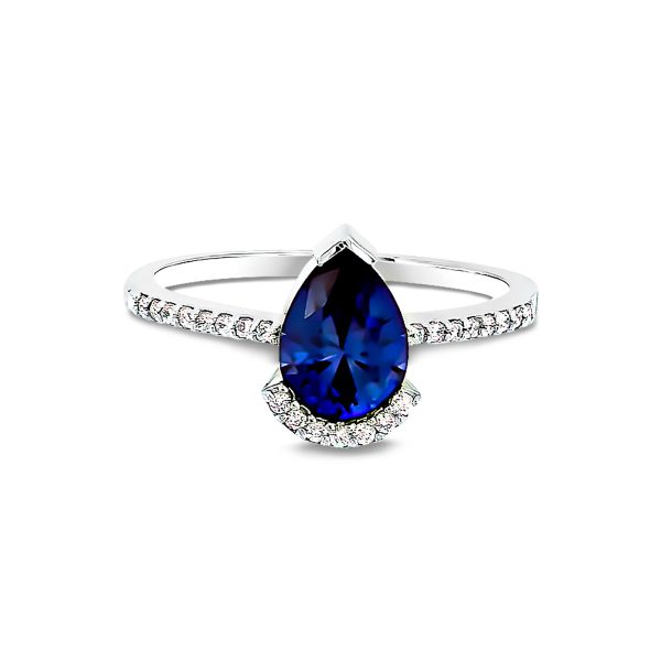 1,59 Karat Pırlanta Safir Yüzük - Görsel 2