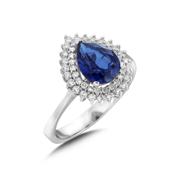 2,27 Karat Pırlanta Safir Yüzük
