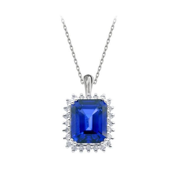 4,84 Karat Pırlanta Safir Kolye
